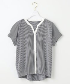 ANY SIS S 【洗える】シルケットストライプスキッパー カットソー