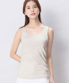 Wing インナー オーガニックコットン100％(身生地) ブラがひびきにくい 【綿の贅沢 オーガニック リブタイプ】 ノースリーブ タンクトップ EL1161 ウイング／ワコール