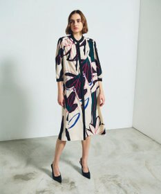 GRACE CONTINENTAL キカラインフラワーワンピース