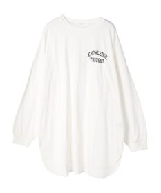 Green Parks ワンポイントカレッジロゴ裾ラウンドチュニック