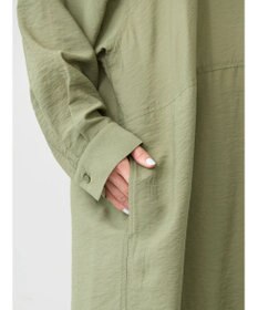 AMERICAN HOLIC 接触冷感バンドカラー切替シャツワンピース