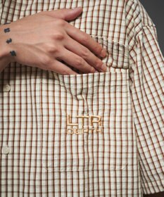 WEGO 【ユニセックス着用ITEM】ミニマムチェックロゴシャツ（SS）