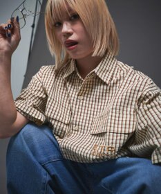 WEGO 【ユニセックス着用ITEM】ミニマムチェックロゴシャツ（SS）