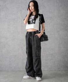 WEGO デニムパラシュートカーゴパンツ