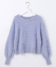 ANY SIS 【洗える】フィルムラメシャギー ニット