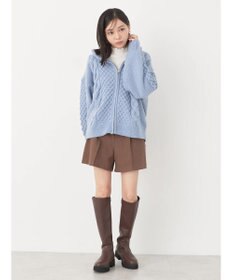 earth music&ecology ケーブルニットパーカー