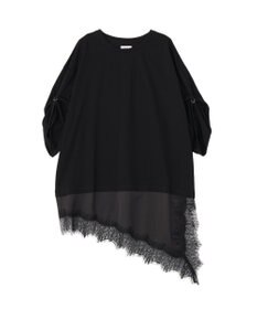YECCA VECCA ドロストスリーブヘムレースTee