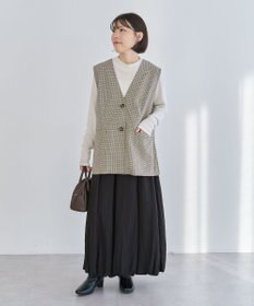 Green Parks ノースリーブチェックジレ