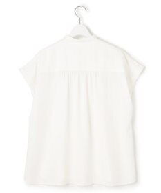 23区 L 【洗える】エンブロイダリー コンビ ブラウス