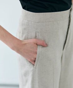 BEIGE， 【洗える】CAROLE / リネンライクフルレングスワイドパンツ