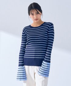 YECCA VECCA マルチボーダー柄ニット