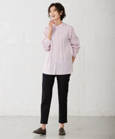 J.PRESS LADIES 【洗える】 BEZ VEGA ピンタック ストライプ ブラウス