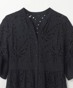 GRACE CONTINENTAL ヤシ柄カットワークワンピース