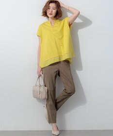 23区 【CanCam掲載】リネンレーヨンストレッチ テーパード パンツ