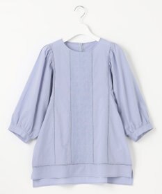 自由区 【洗える・XSサイズあり】ジオメトリックエンブロイダリー ブラウス