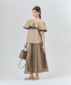 GRACE CONTINENTAL ラッフルトリミングブラウス