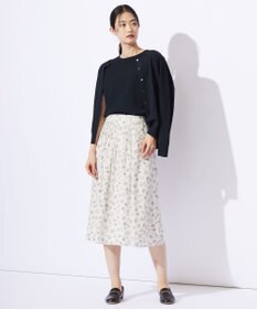 J.PRESS LADIES L 【洗える】レーヨンエリートストレッチ クルーネック カーディガン
