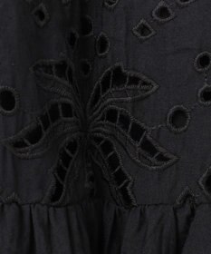 GRACE CONTINENTAL ヤシ柄カットワークワンピース