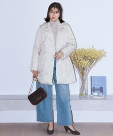 ANY L 【洗濯機可/ウエストゴム/ストレッチ】ワイドデニムパンツ