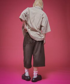 WEGO 【ユニセックス着用ITEM/ウエストゴム】ダメージアップリケショートパンツ