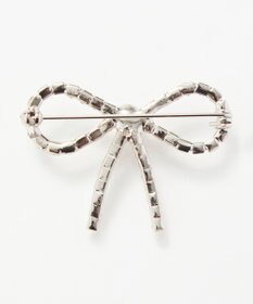 Phoebe リボンパールビジューブローチ　シルバー