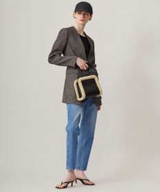 ICB ミックスヤーンツイード ノーカラージャケット