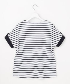 J.PRESS LADIES L 【一枚で着映え】バイカラーボーダー クルーネック カットソー