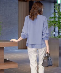 Tiaclasse 【新色追加・洗える】つまみタック袖レイヤードブラウス