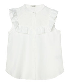 earth music&ecology デコルテレースフリルブラウス