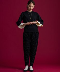 組曲 【組曲×setsuko sagittaire】ツィードニットタックパンツ