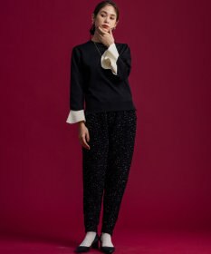 組曲 【組曲×setsuko sagittaire】ツィードニットタックパンツ