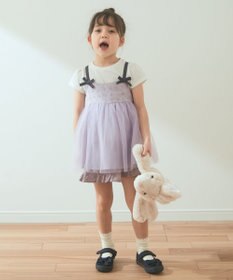 ANY KIDS チュールドッキングTシャツ