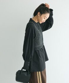 CRAFT STANDARD BOUTIQUE ワッフル編み短丈ニットベスト