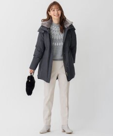 自由区 【ファー取り外し可】ライトウールダウン