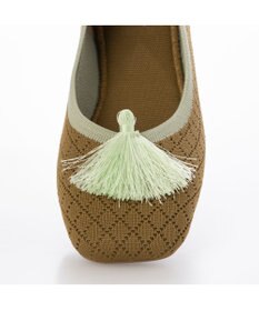 ing <ing>【サステナブル】２WAYスクエアトゥニットパンプス