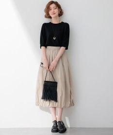 23区 L 【洗える】ヴィンテージライトタフタ バルーン スカート