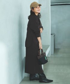 UNFILO L 【野呂佳代さん着用】BEAUTY FORM JERSEY バックZIPプルオーバー