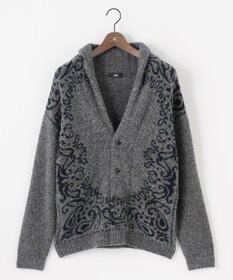 JOSEPH ABBOUD 【インポート素材/ソフトな肌触り/軽量】MOUSSE ペーズリー柄ショール カーディガン