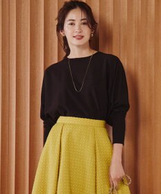 23区 【洗える/ご好評につきカラー追加】ヴィスコースストレッチ ドルマン ニット