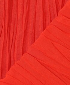 自由区 S 【洗える】ジョーゼットプリーツコンビ カットソー