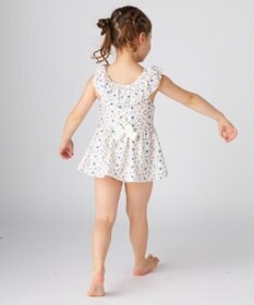 OP／FILA 【marie claire ENFANTS】小花柄編上げAライン水着