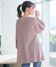 Tiaclasse L 【安田美沙子さん着用・洗える】ボリュームパフスリーブニットチュニック