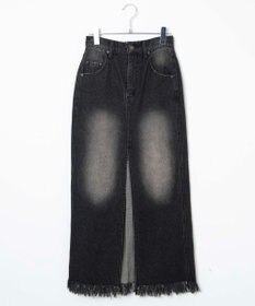 WEGO ヴィンテージウォッシュデニムロングスカート