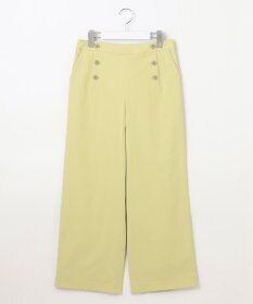 J.PRESS LADIES 【洗える・接触冷感・UVケア・吸水速乾・防透け】麻シェルドライ ワイドストレート マリン パンツ