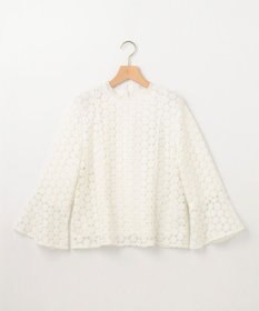 組曲 【WEB限定】フラワーレース 袖フレアトップス