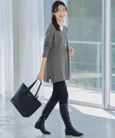 Tiaclasse 【洗える】カシミヤ混ニットチュニック