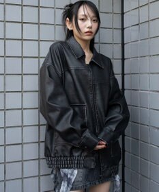 WEGO ヴィンテージライクPUジャケット