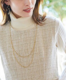 Tiaclasse 【安田美沙子さん  小倉優子さん着用・日本製】大人可愛い2連風チェーンネックレス