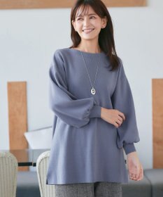 Tiaclasse L 【安田美沙子さん着用・洗える】ボリュームパフスリーブニットチュニック