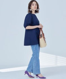 組曲 L コットンローン ボリュームスリーブブラウス